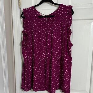 Maurices Purple Polka Dot Tank Top